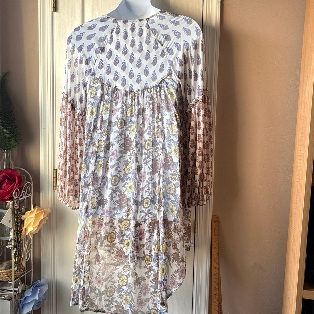 Free People Floral Sheer Top - Multicolor - Picture 4 of 6